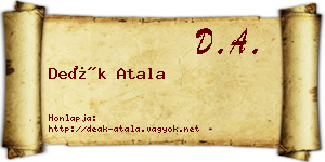 Deák Atala névjegykártya